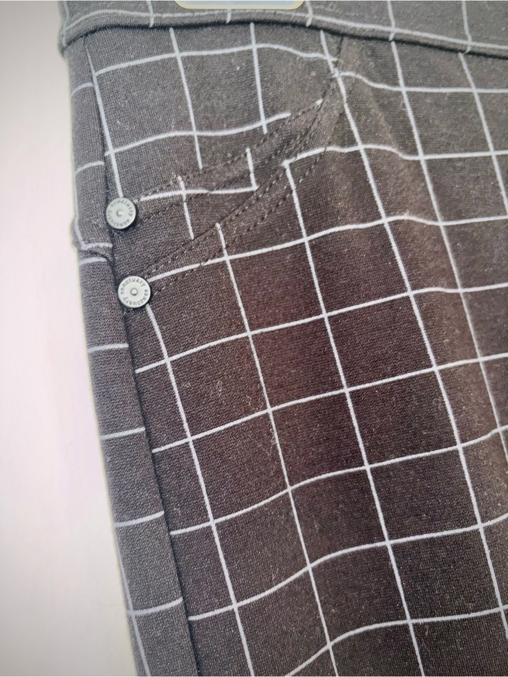 Sanctuary Black Windowpane Slim Pants Career Core - Picture 4 of 8